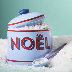 Apres Ski Handpainted Stoneware Sugar Pot Without Spoon